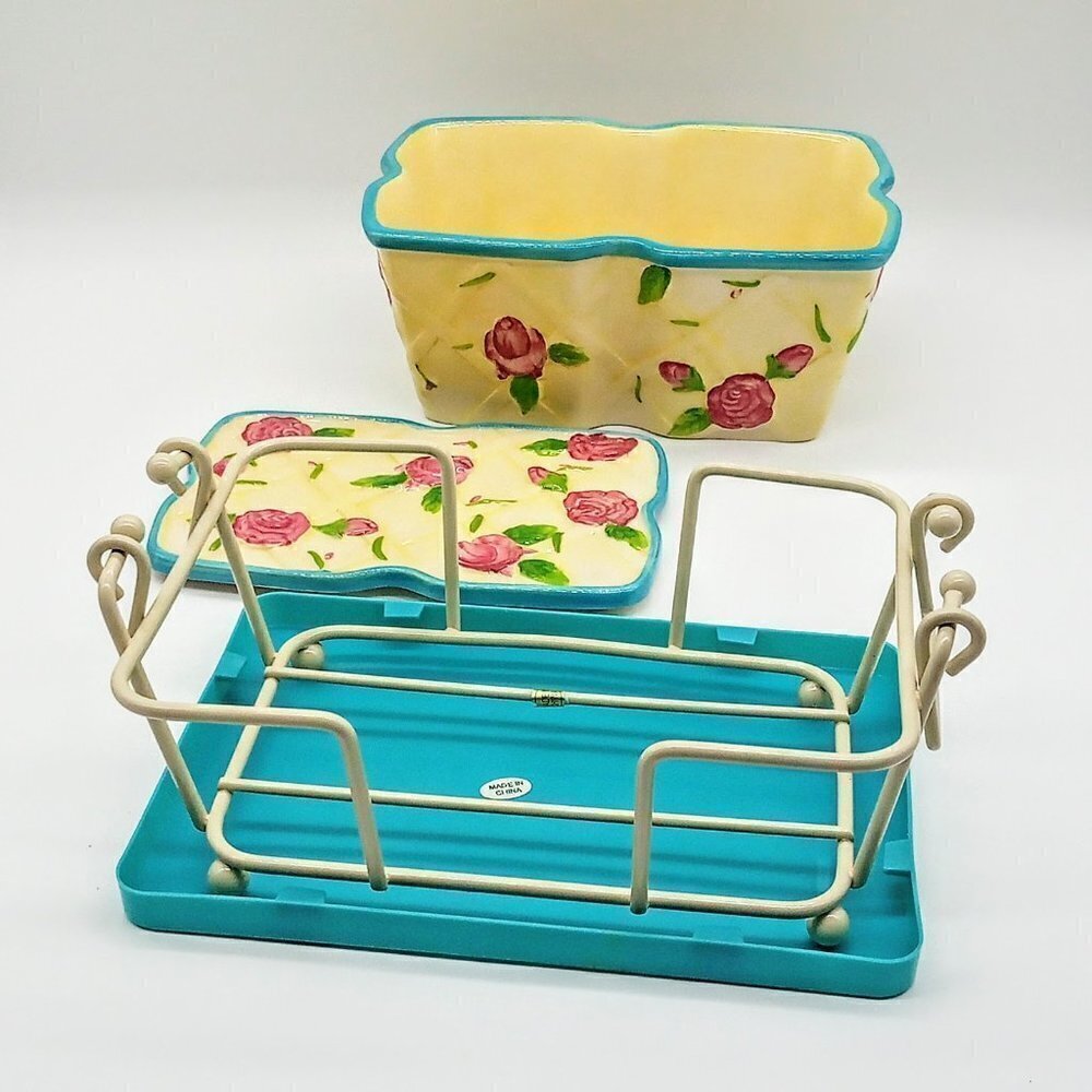 Temptations Ovenware Rose 4-Pc. Ceramic Loaf Pan Set